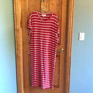 The Great size 2 (medium 8-10) orange t-shirt dress
